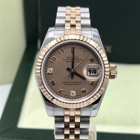 rolex datejust two tone rose gold